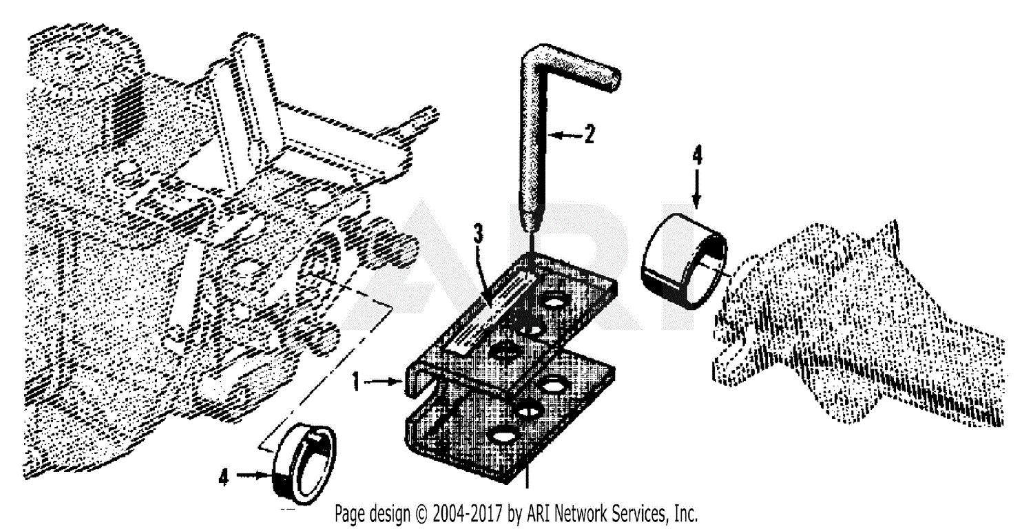 Troy Bilt 12577 Tow Hitch Parts Diagram for Tow Hitch Attachment