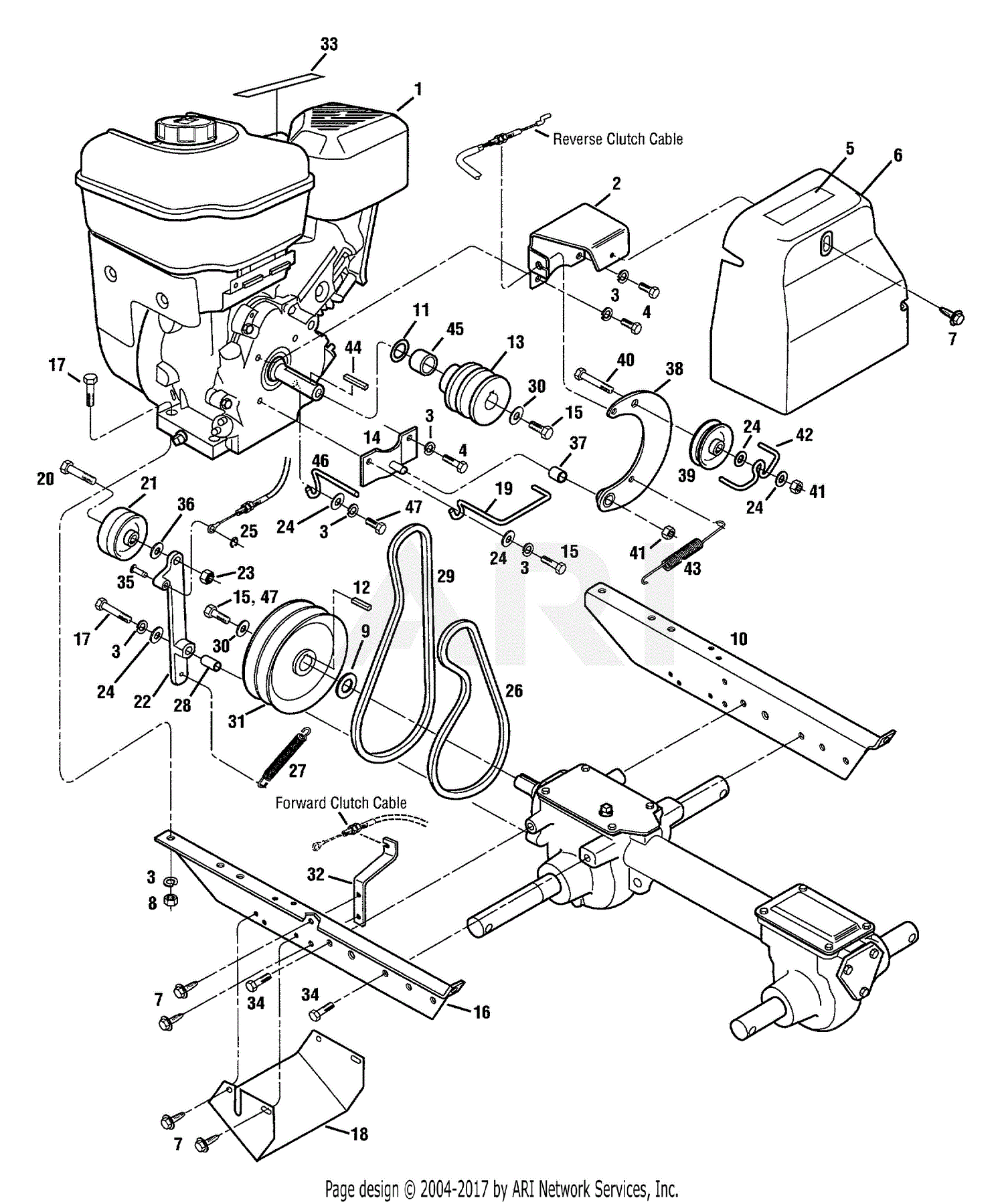 Troy Bilt 12210 6.5 HP Roto Tiller Parts Diagram for Engine, Engine