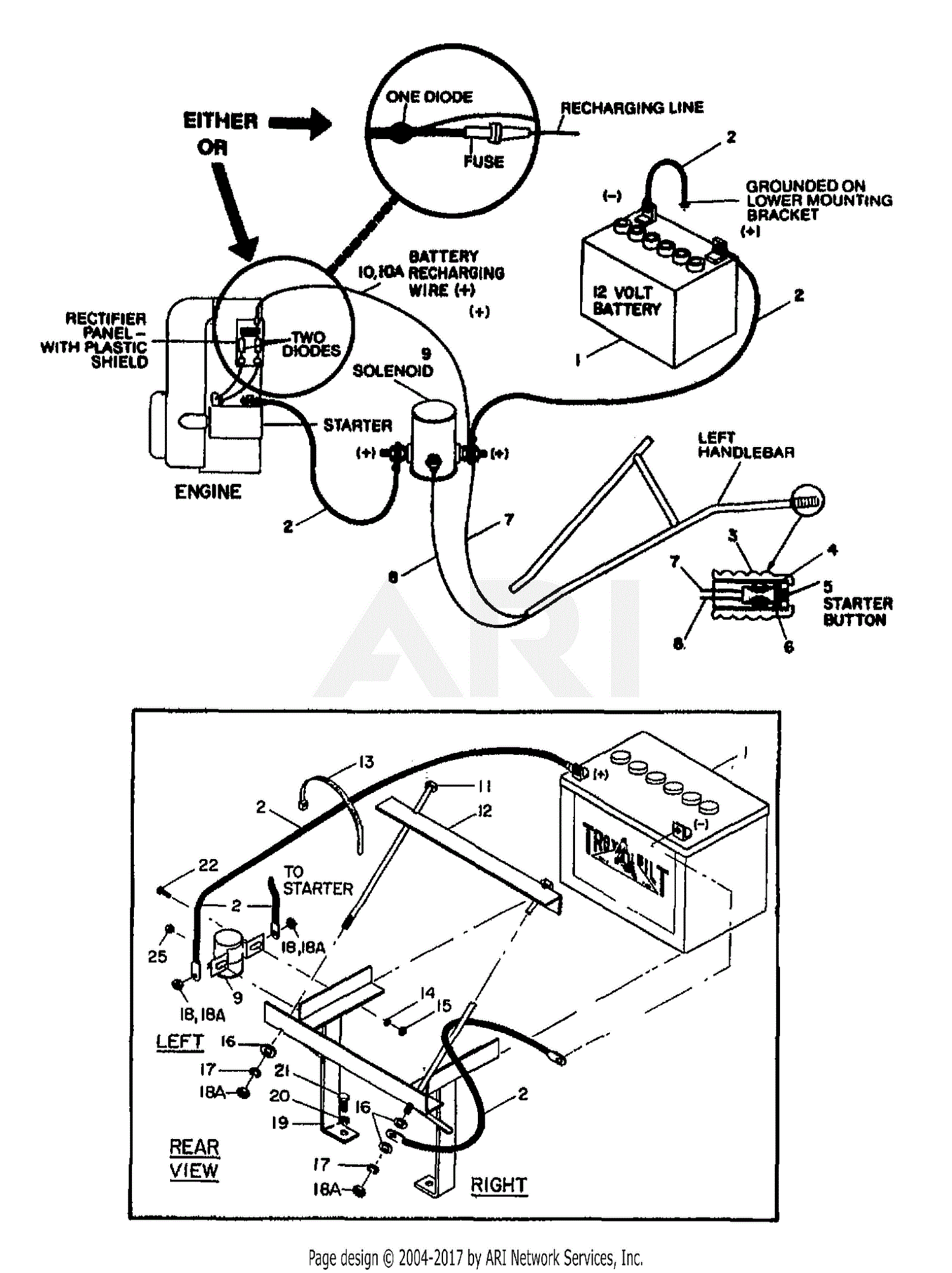 Troy Bilt HORSE II 7HP ROTO TILLER (S/N 1001-639999) Parts Diagram for ...