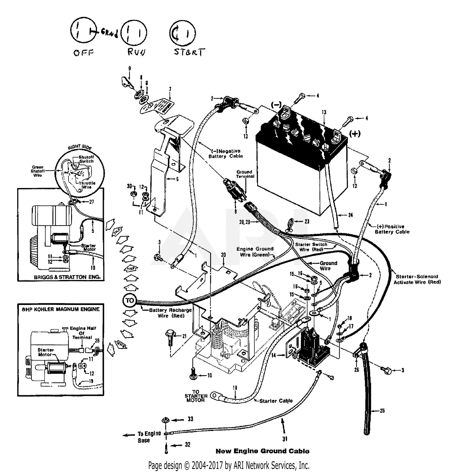 Troy Bilt HORSE-OPC (7&8HP) (S/N 00940750-UP) Parts ... 9 way wiring diagrams 