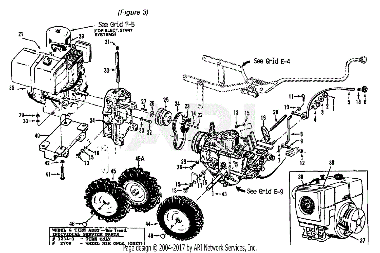 Troy Bilt HORSE-OPC (7&8HP) (S/N 00940750-UP) Parts Diagram for WHEEL ...