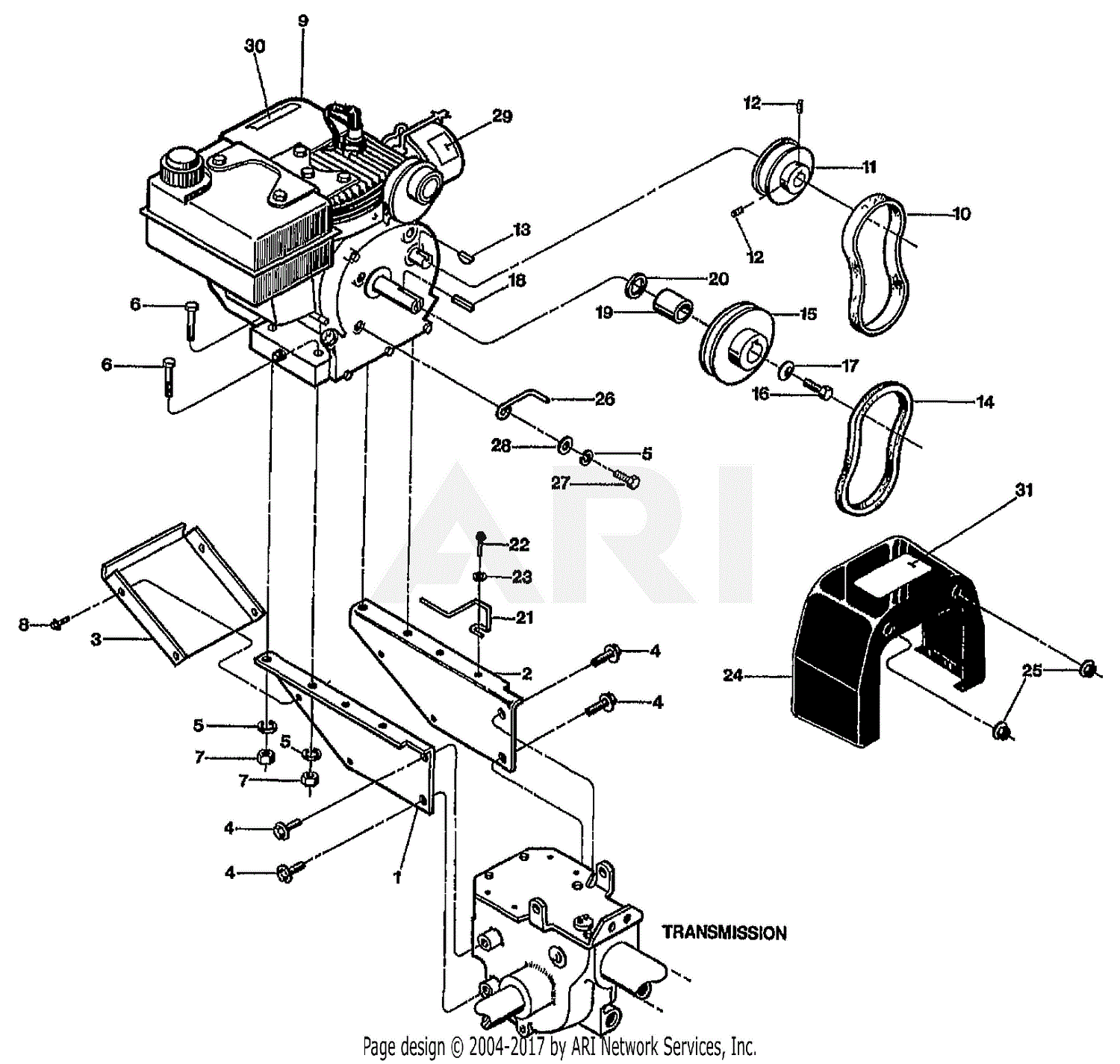 Troy Bilt 12079 JUNIOR VI OPC (4HP) (S/N 120790100101-UP) Parts Diagram ...