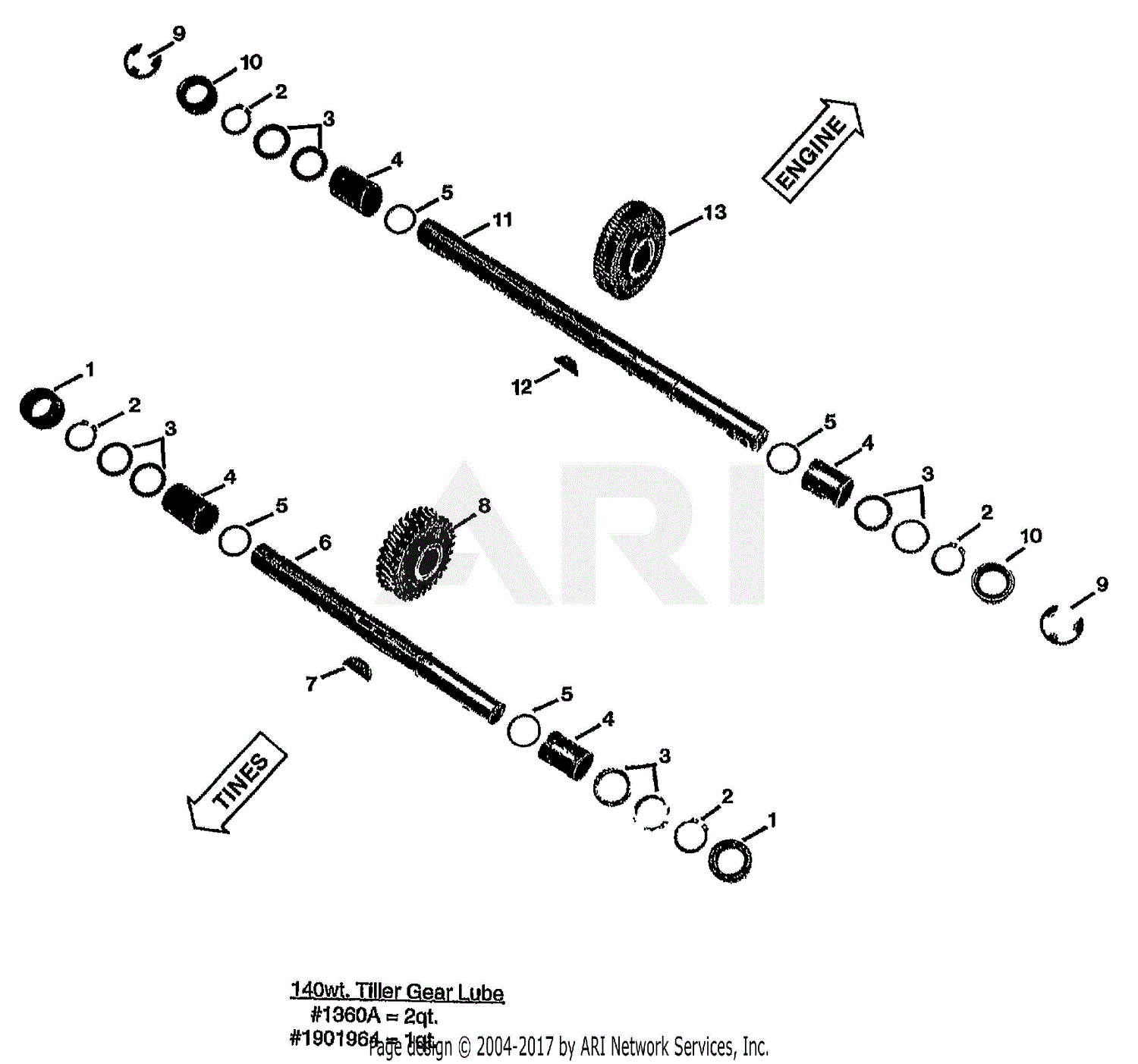 Troy Bilt 5000 Pony Jr 35hpsn M1001 M1273 Parts Diagram For