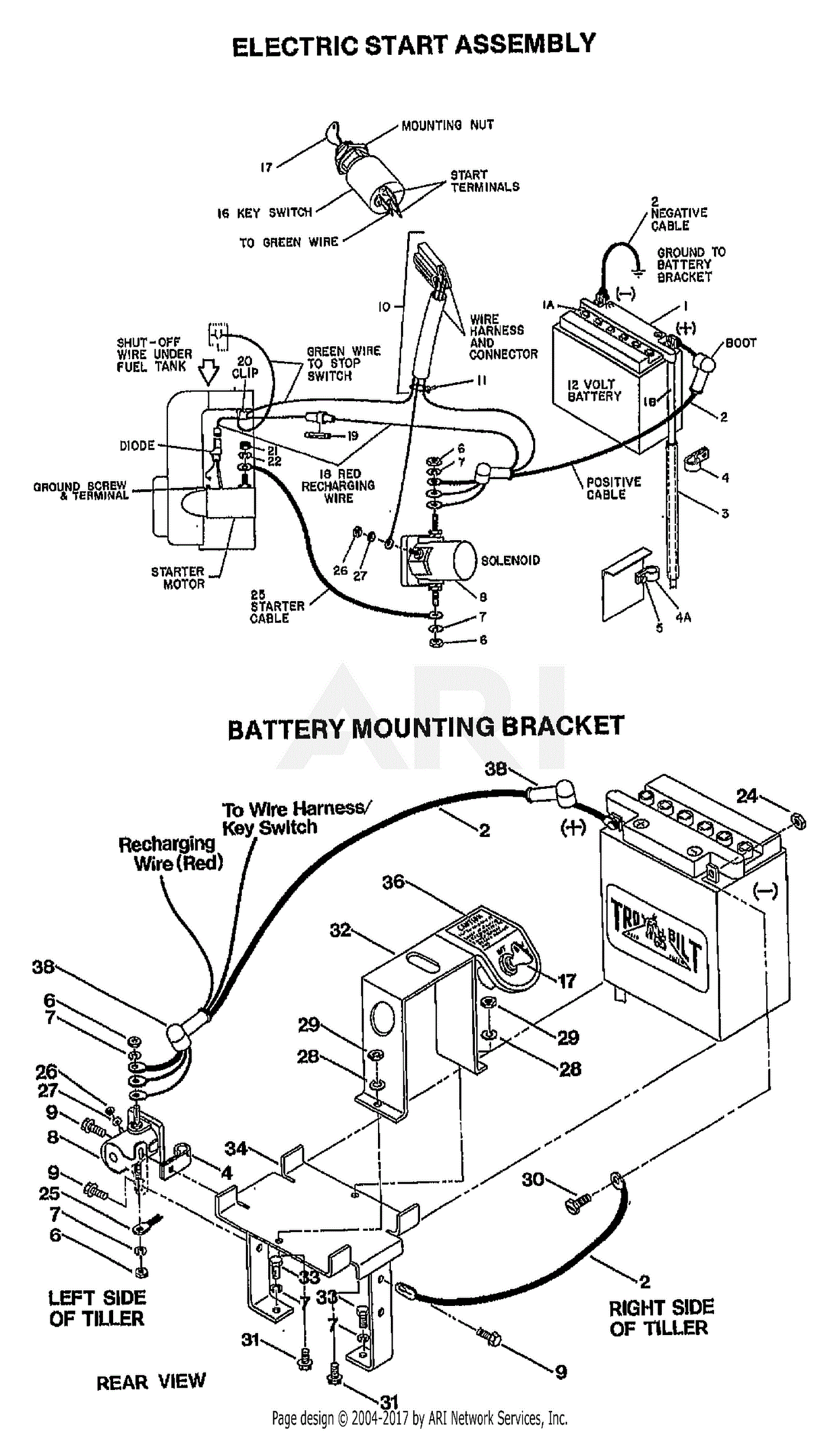 Troy Bilt 20596 PONY III 5HP ELEC (S/N S101751-S164132) Parts Diagram ...