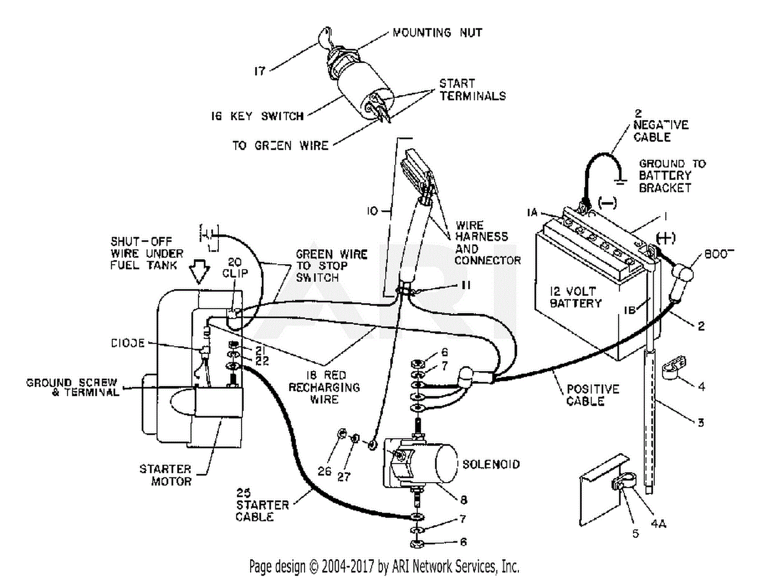 Troy Bilt 5151 Pony V Parts Diagram For Electric Start