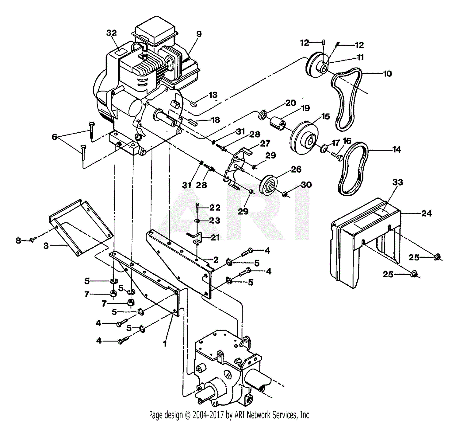 Troy Bilt 5511 PONY VI OPC (5HP)(S/N S0204133S0242649) Parts Diagram