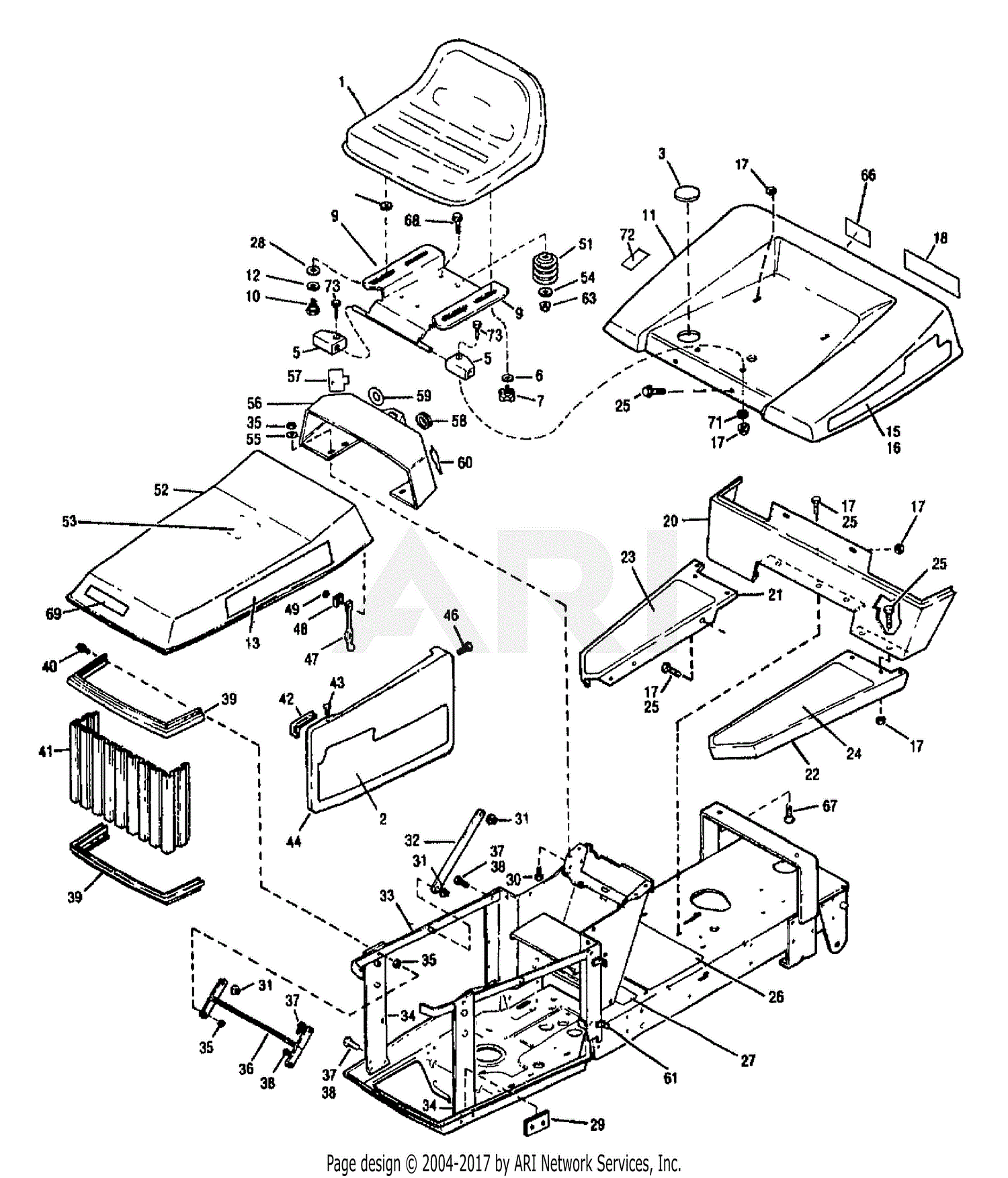 Troy Bilt 3312hrs St 120 (s N B390200101-b390399999) Parts Diagram For 