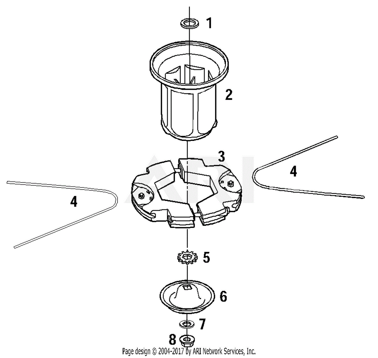 Troy Bilt 52028 6hp Std Sn 520280100101 520281199999 Parts Diagram For Trim Head Assembly 0768