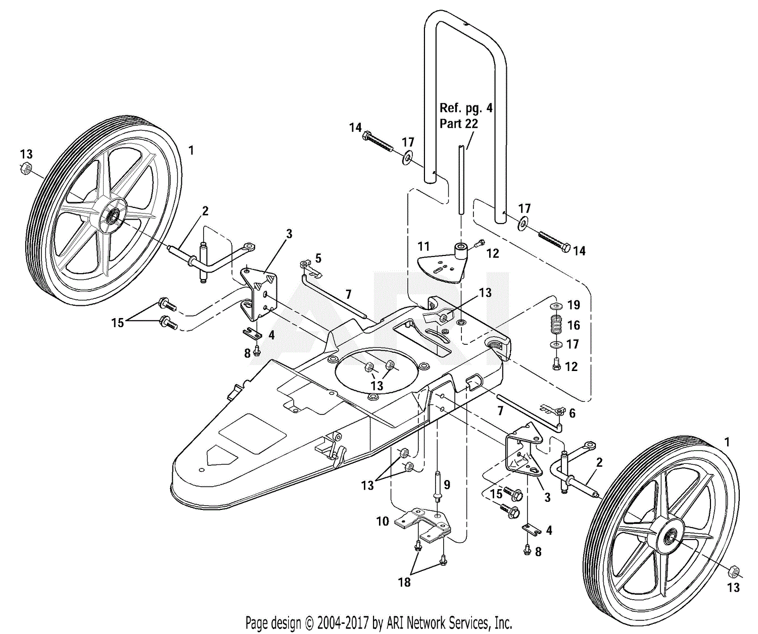 Troy Bilt 52036 4HP STD (S/N 520360100101520361299999) Parts Diagram