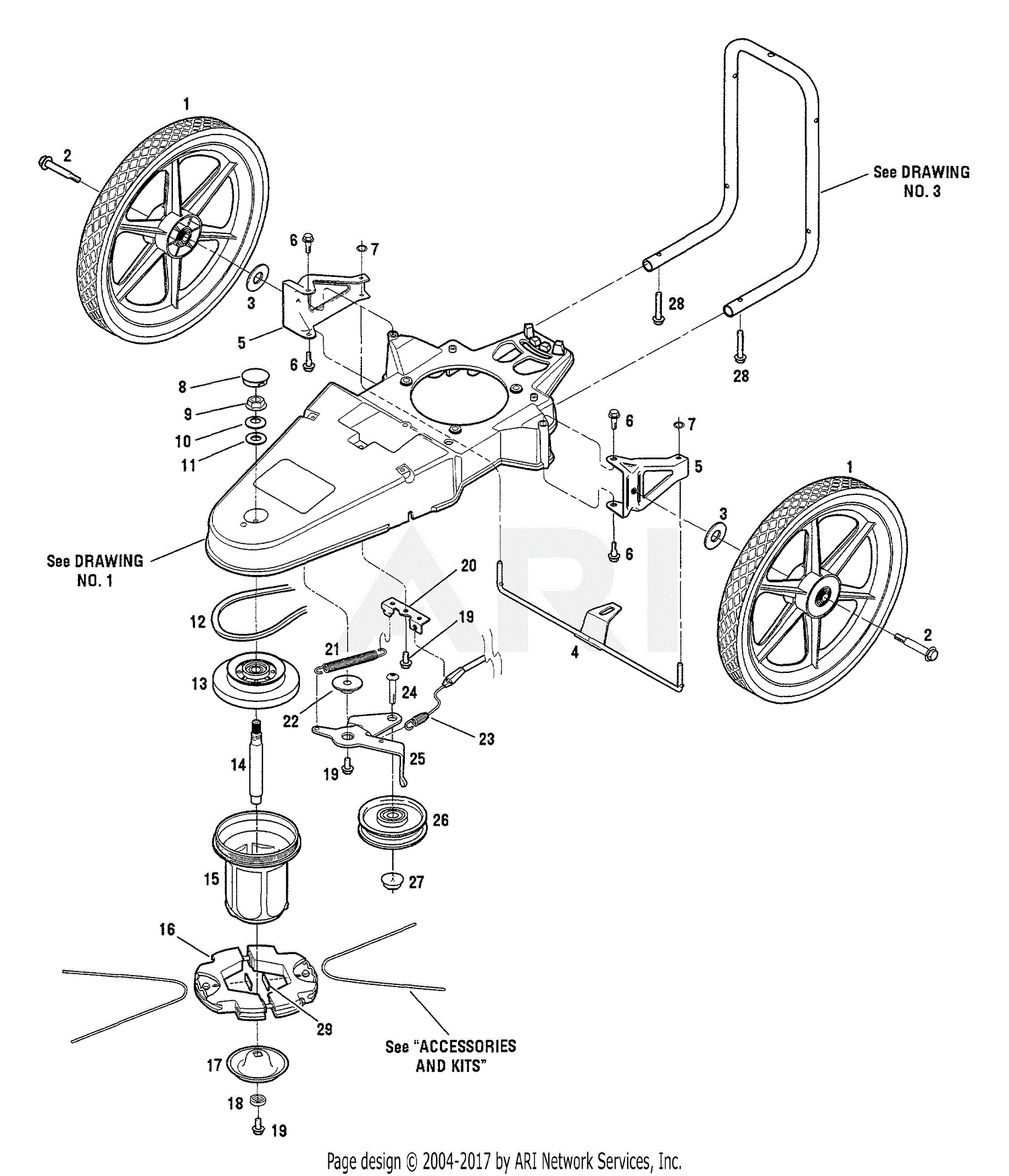 Troy Bilt 52060 5HP Recoil Start Parts Diagram for Drive