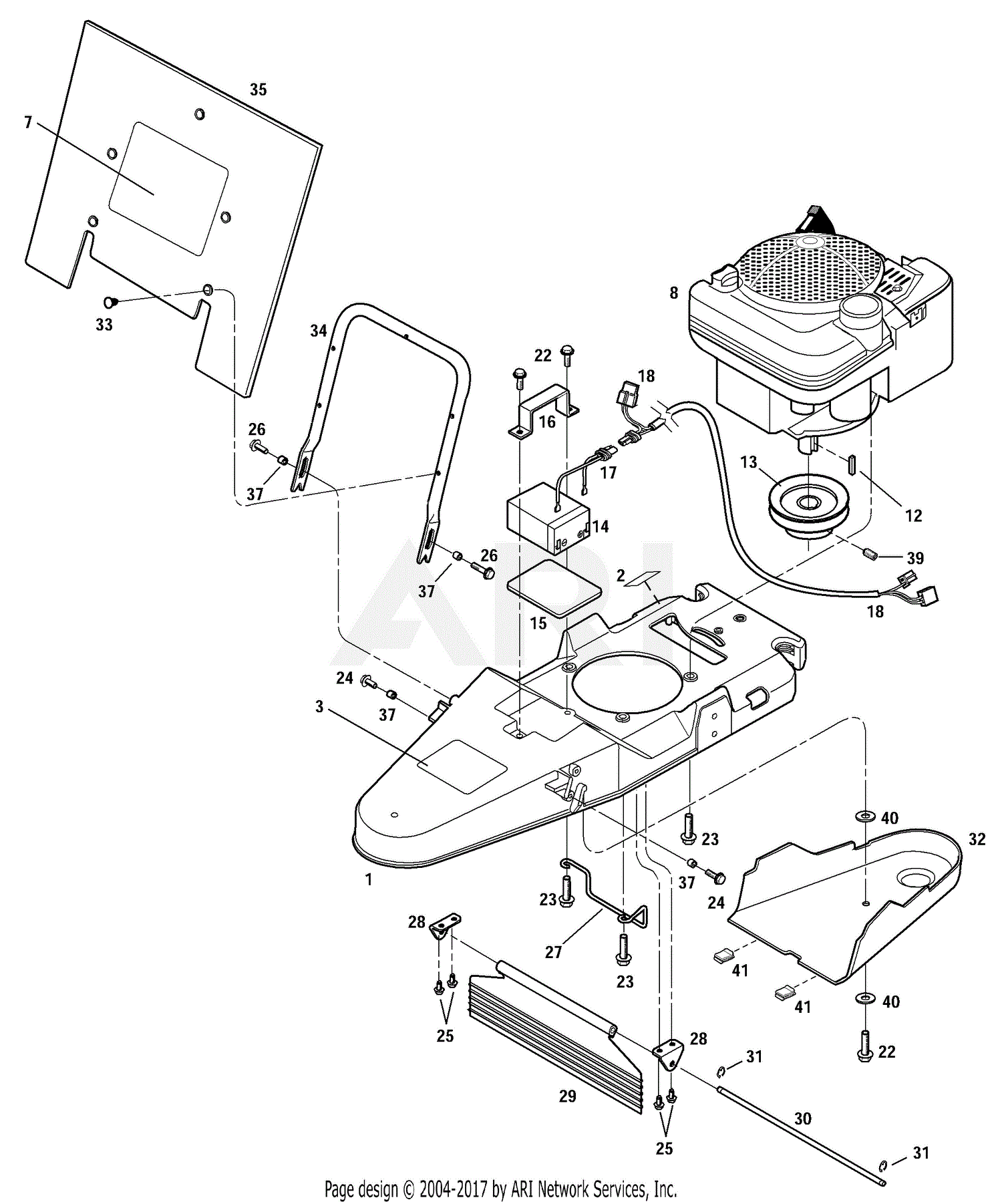 Troy Bilt 52070 Trimmer Mower Parts Diagram For General Assembly 7664