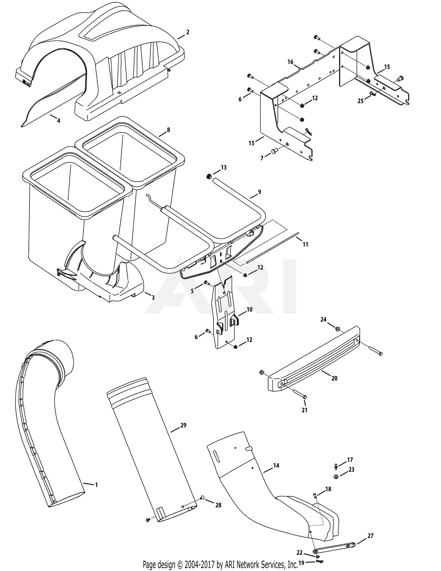 Troy bilt rear bagger hot sale