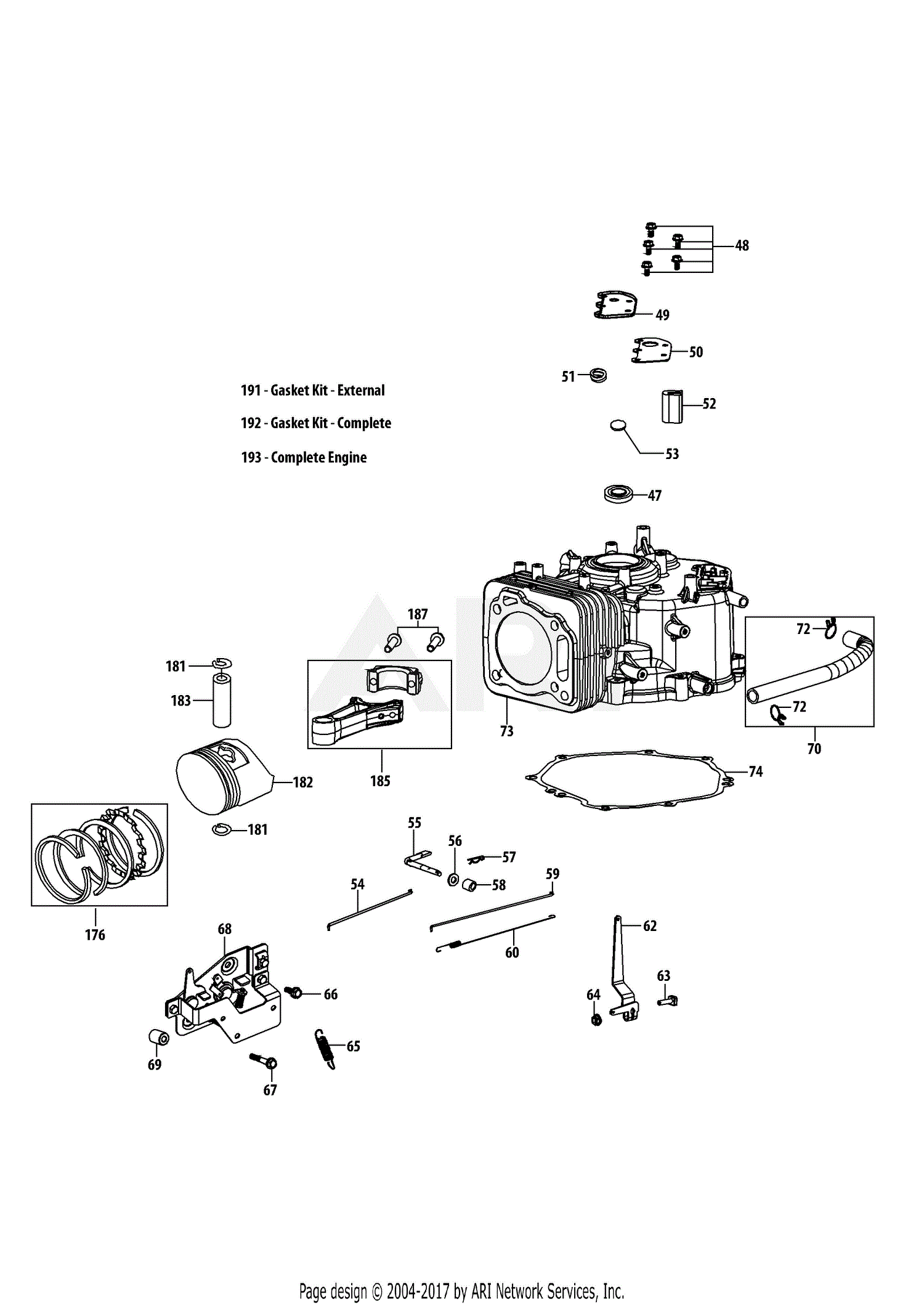 Troy Bilt 4p90hu Engine Parts Diagram For 4p90hu Crankcase