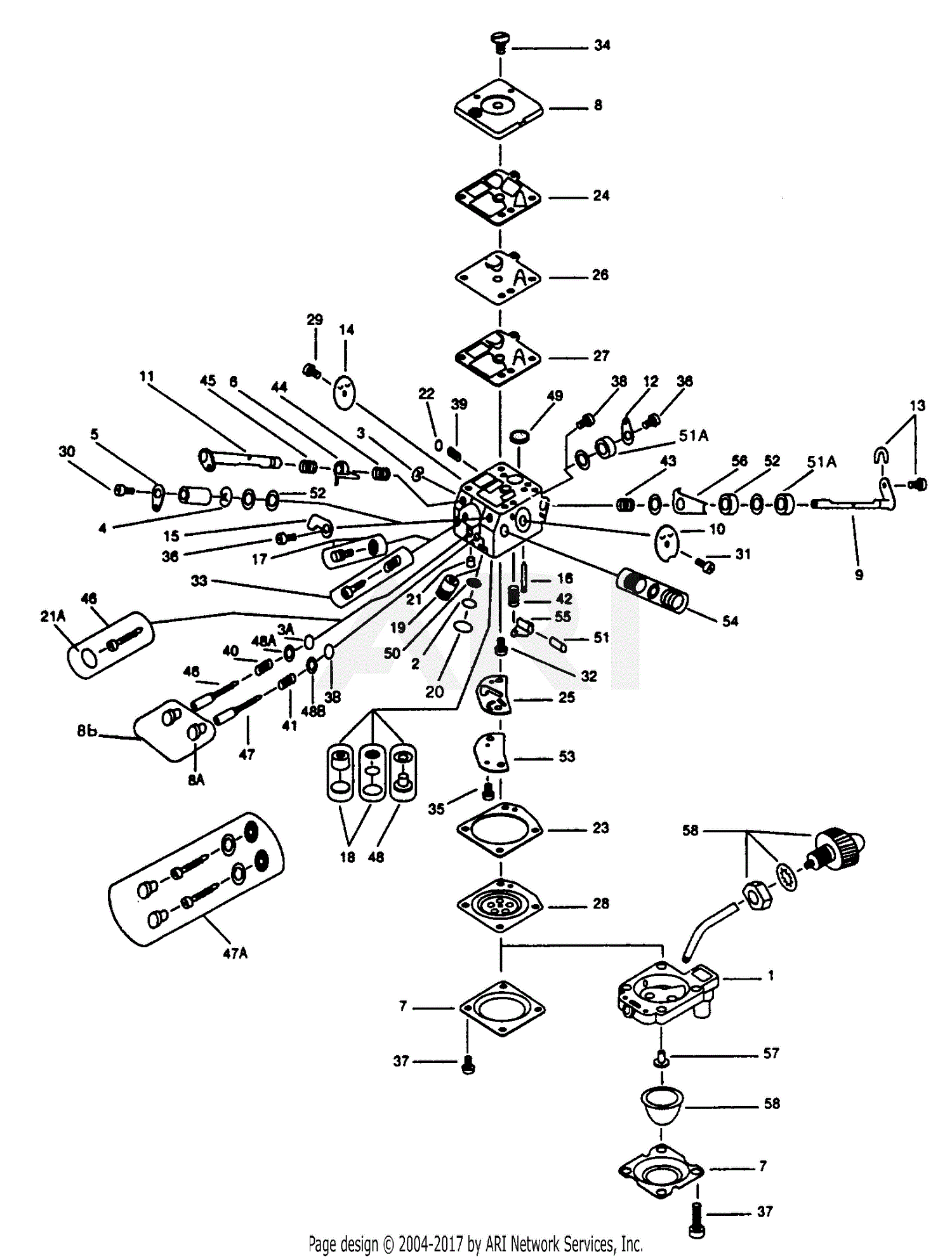 of 1 parts 36 HDA 1 1 Carburetor HDA 36 for Walbro Parts Diagram