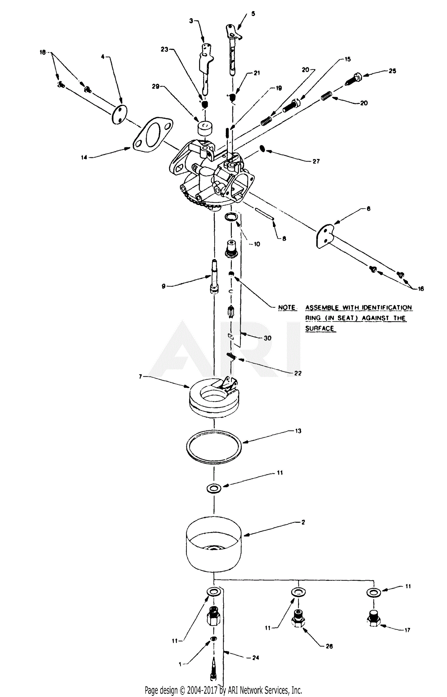 Walbro Carburetor LMG-117 Parts Diagram for LMG-117 PARTS LIST