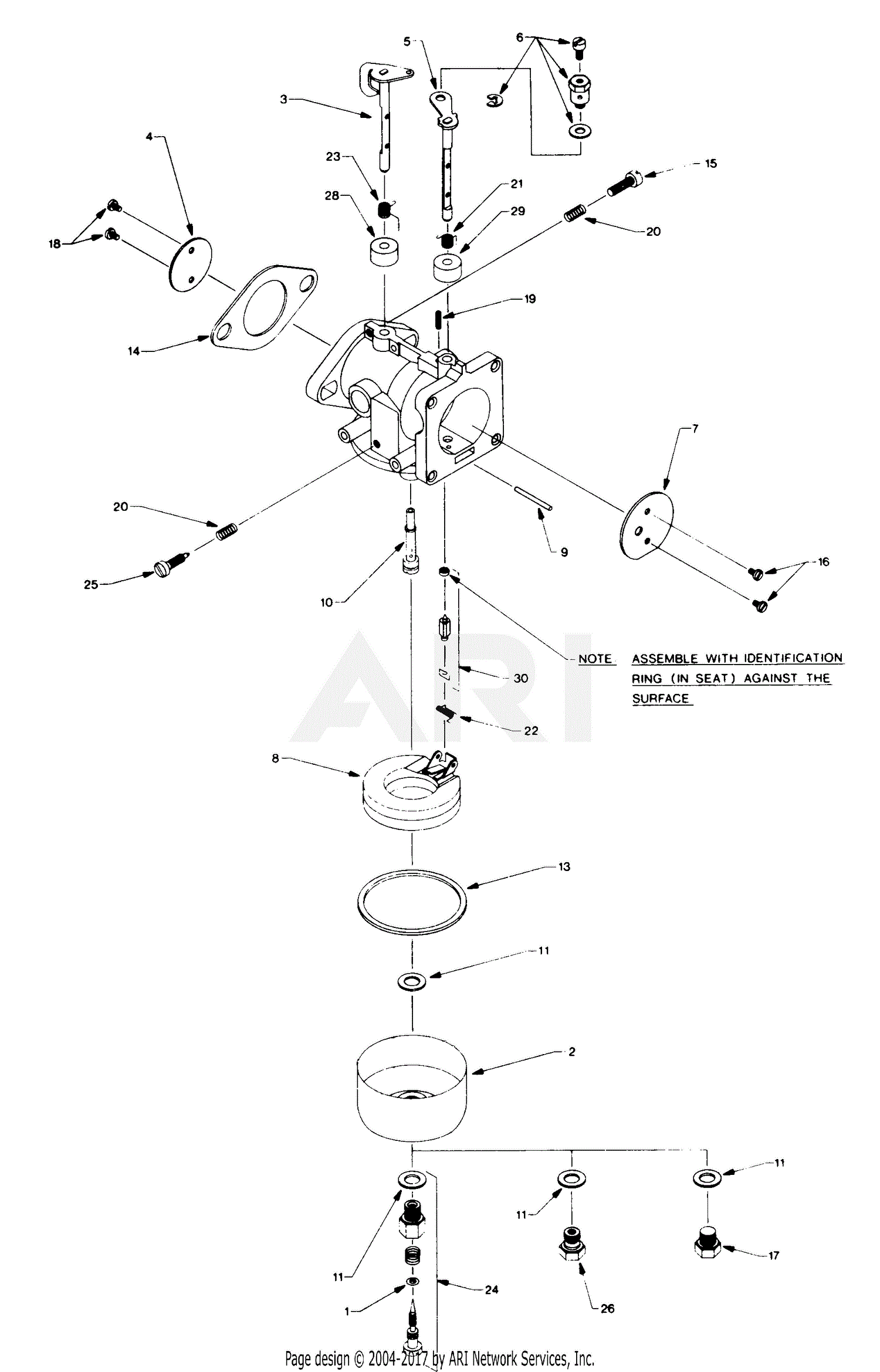 Walbro Carburetor LMH-18 Parts Diagram for LMH-18 PARTS LIST