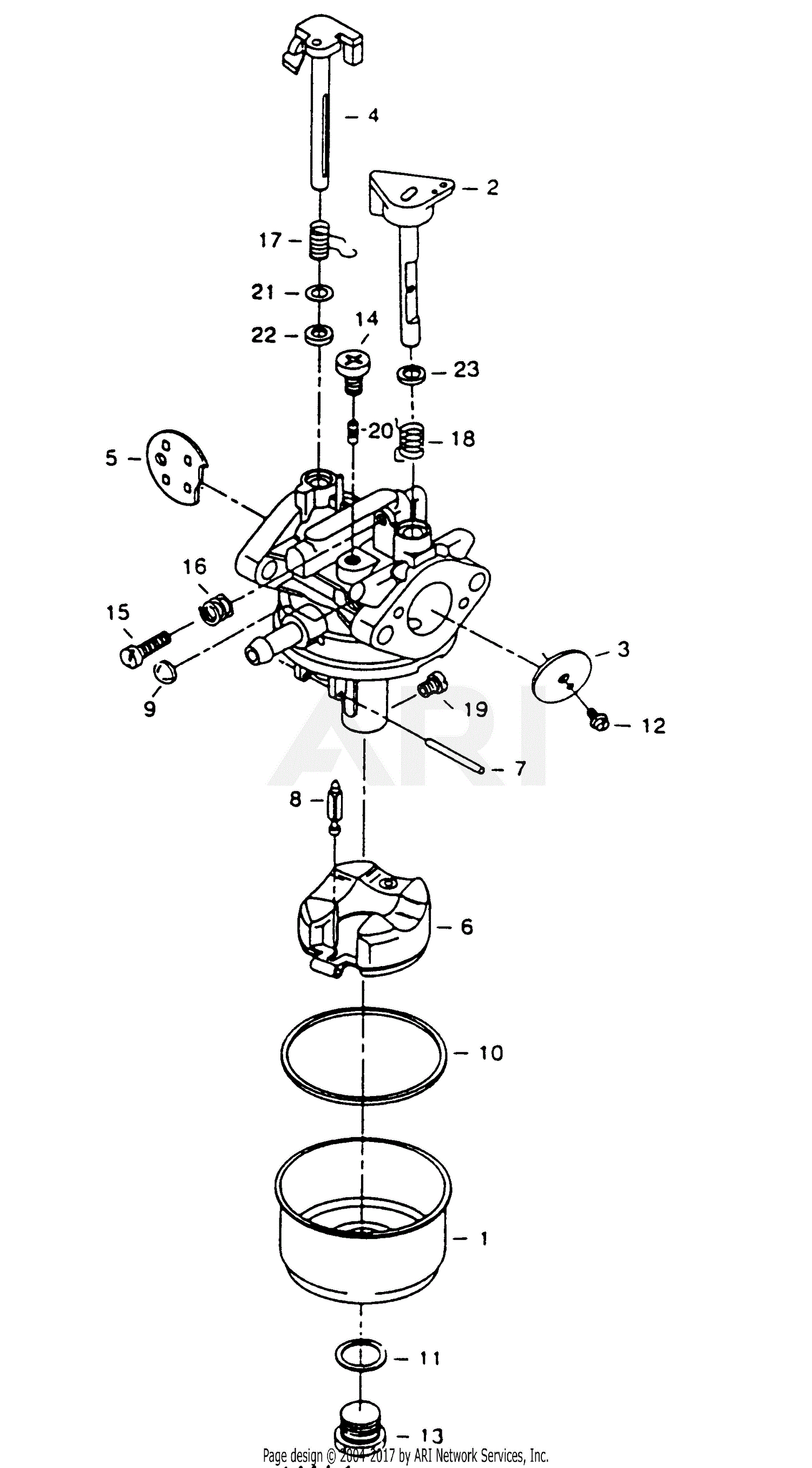 Walbro Carburetor LMJ-17-1 Parts Diagram for LMJ-17-1 PARTS LIST