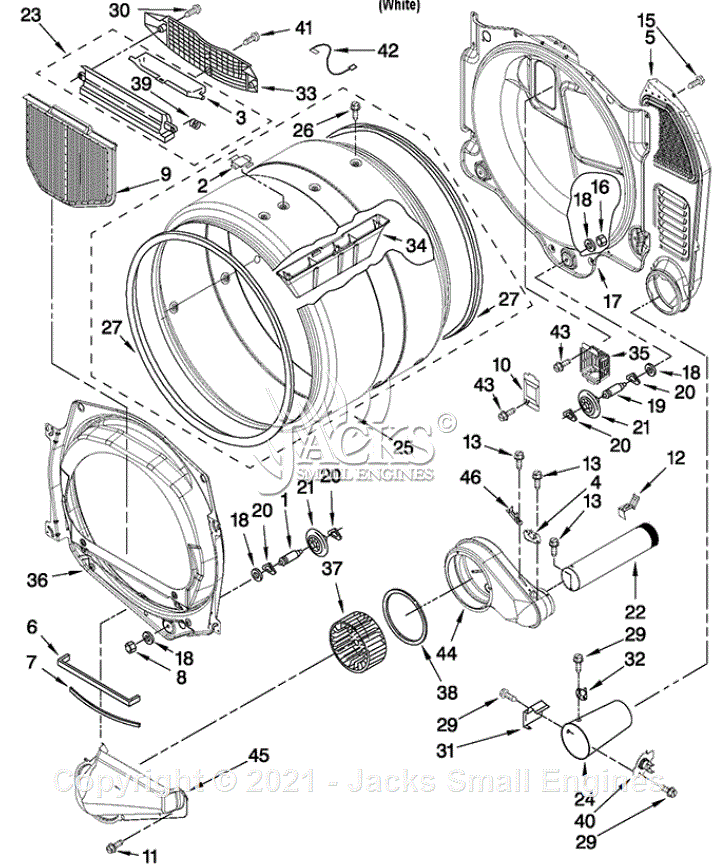 Whirlpool 3LCGD9100WQ1 Parts Diagram for Bulkhead