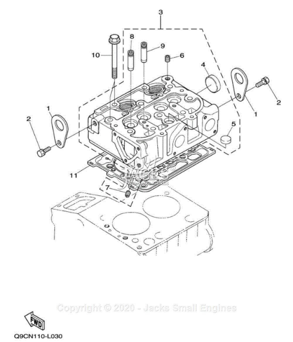 Yamaha EDL7000SDE Parts Diagram for CYLINDER HEAD