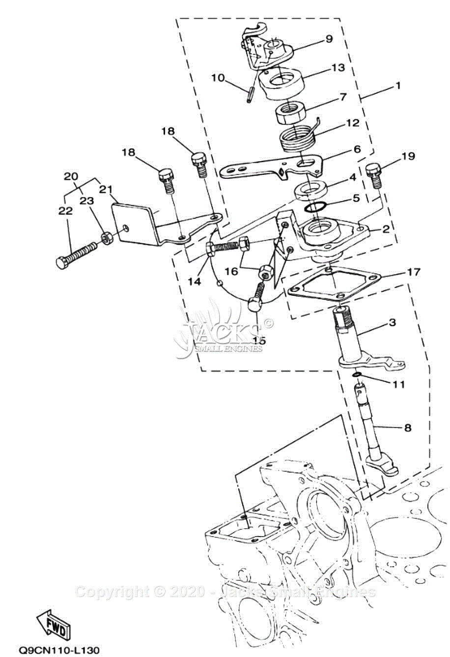 Yamaha EDL7000SDE Parts Diagram for THROTTLE LEVER