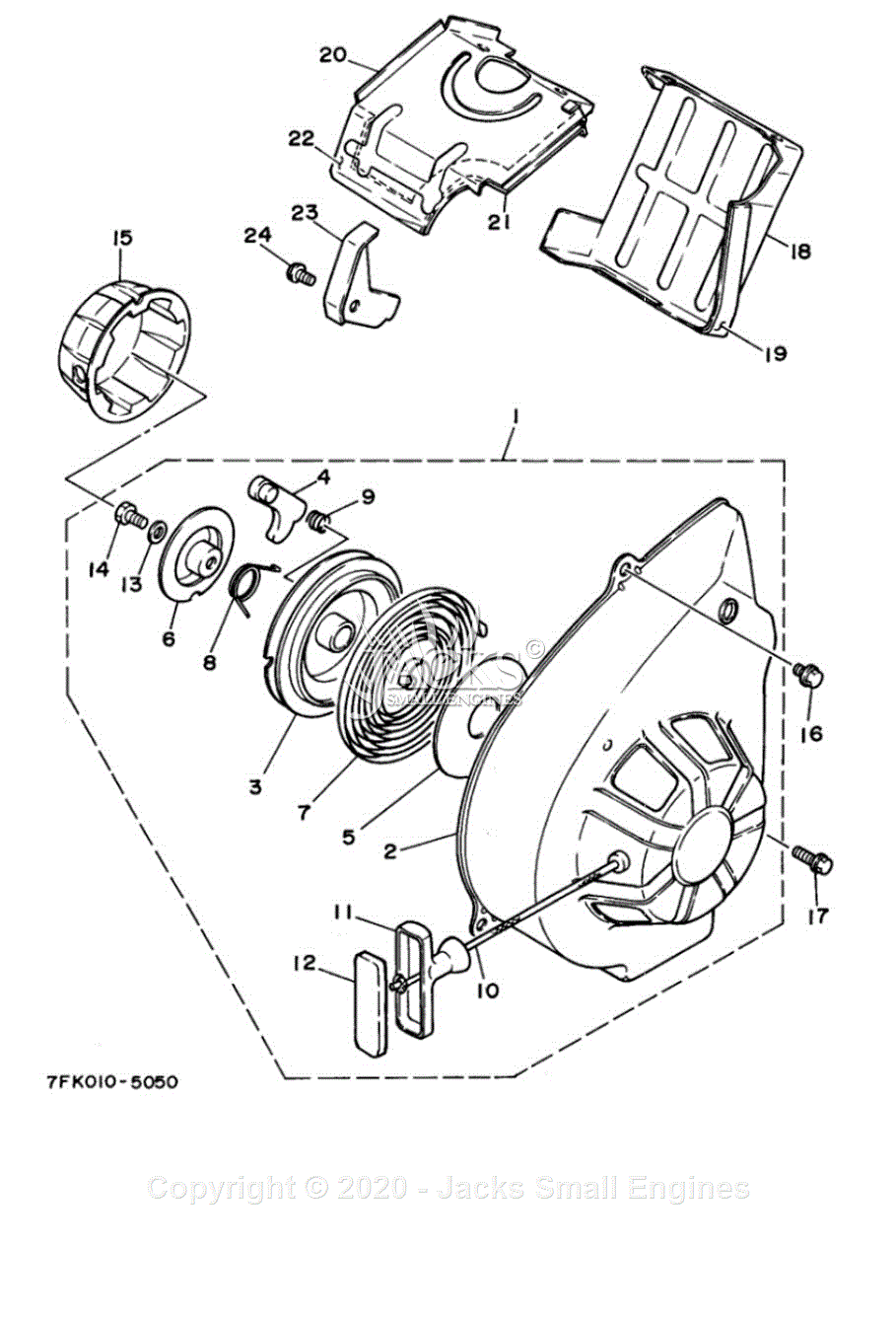 Yamaha EF1000 Parts Diagram for AIR SHROUD - STARTER