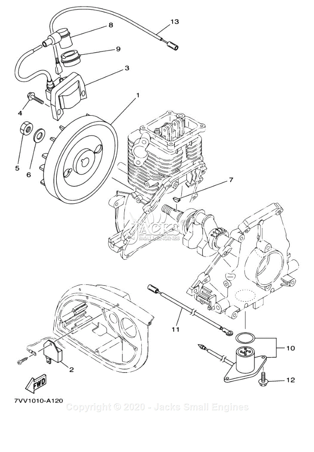 Yamaha EF1000IS Parts Diagram for MAGNETO