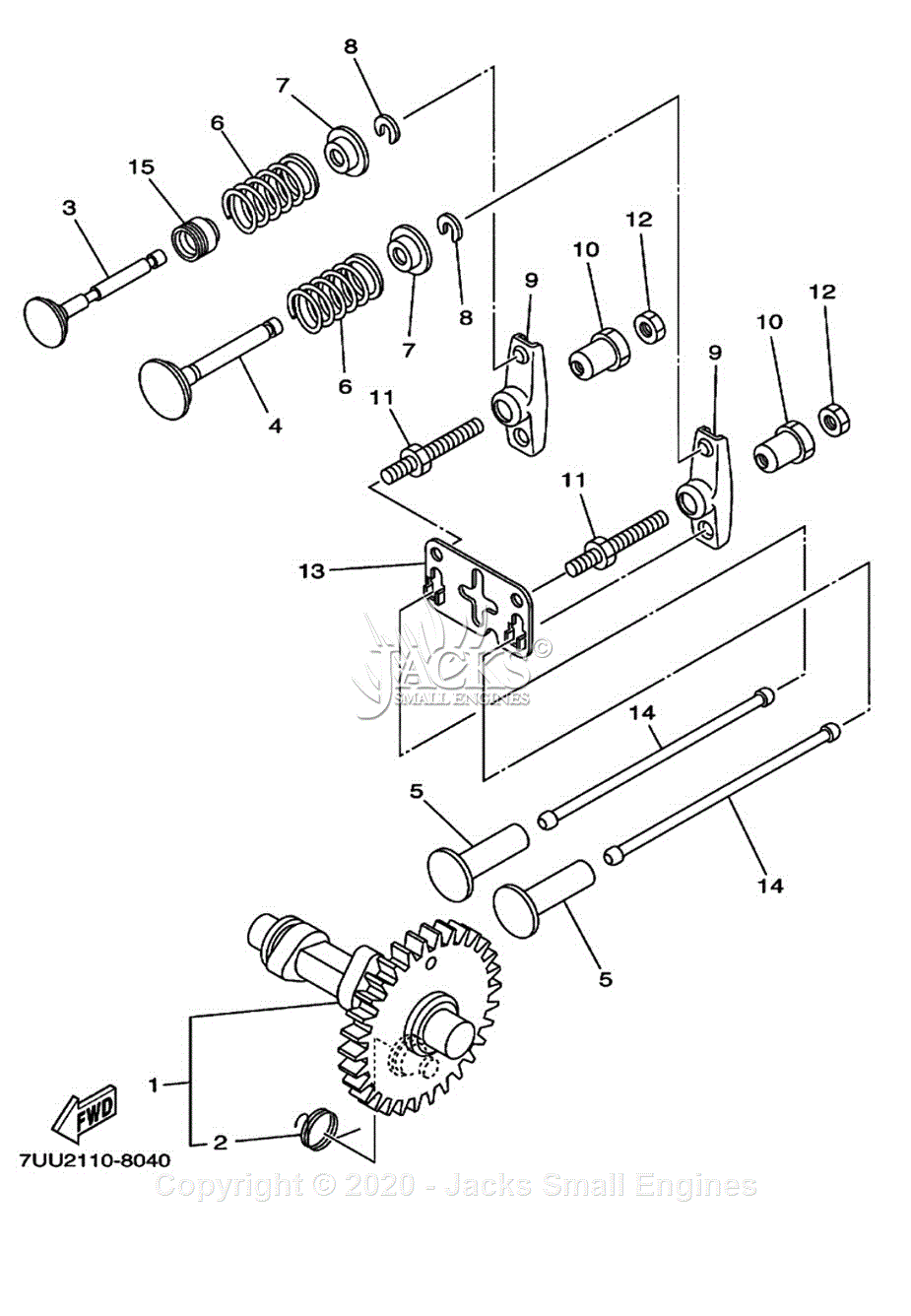 Yamaha EF2600A Parts Diagram for CAMSHAFT VALVE