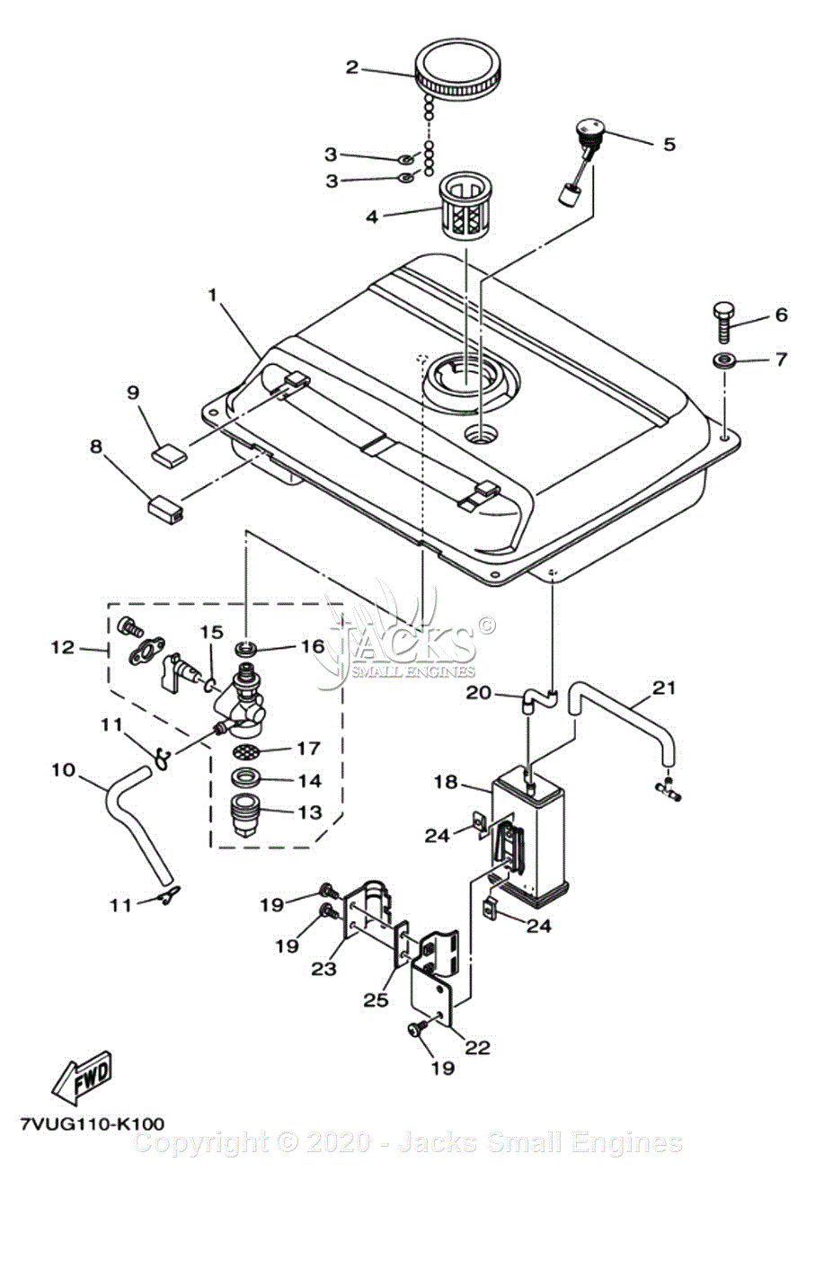 Yamaha EF2800IK Parts Diagram for FUEL TANK