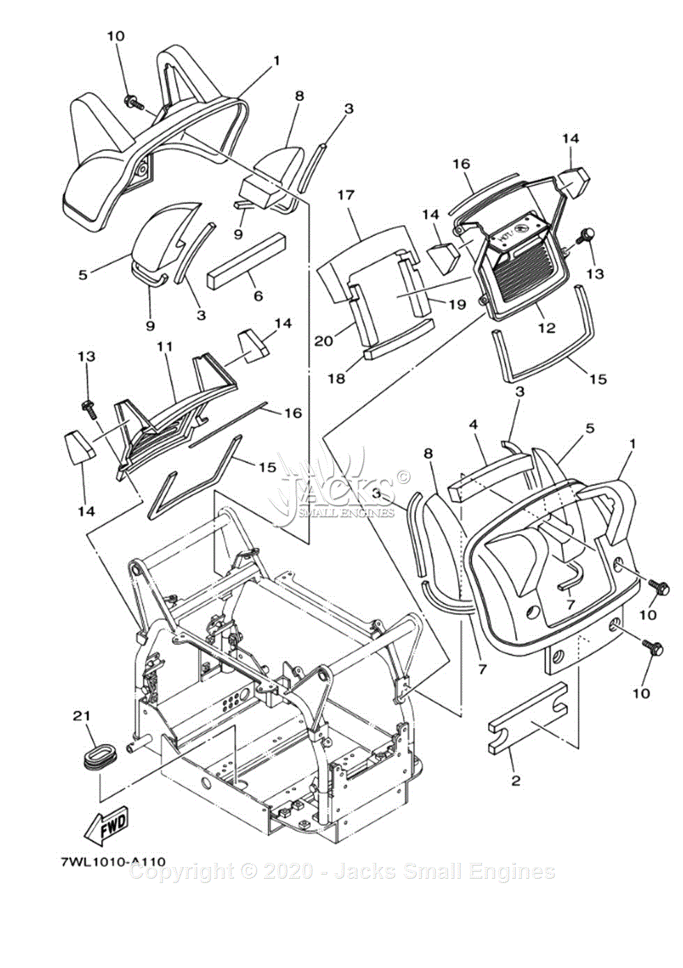 Yamaha EF3000ISEB Parts Diagram for FRAME 3