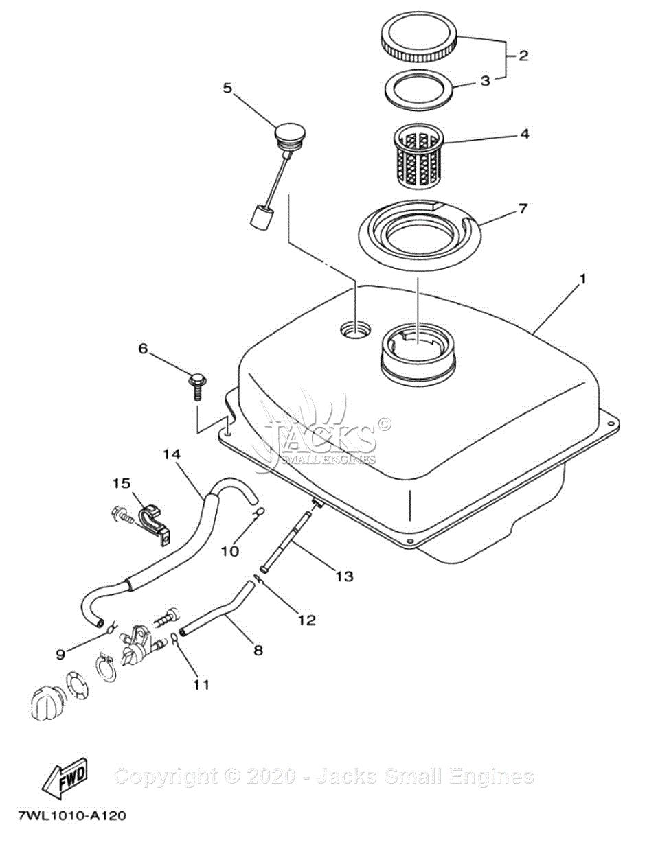 Yamaha EF3000ISEC Parts Diagram for FUEL TANK