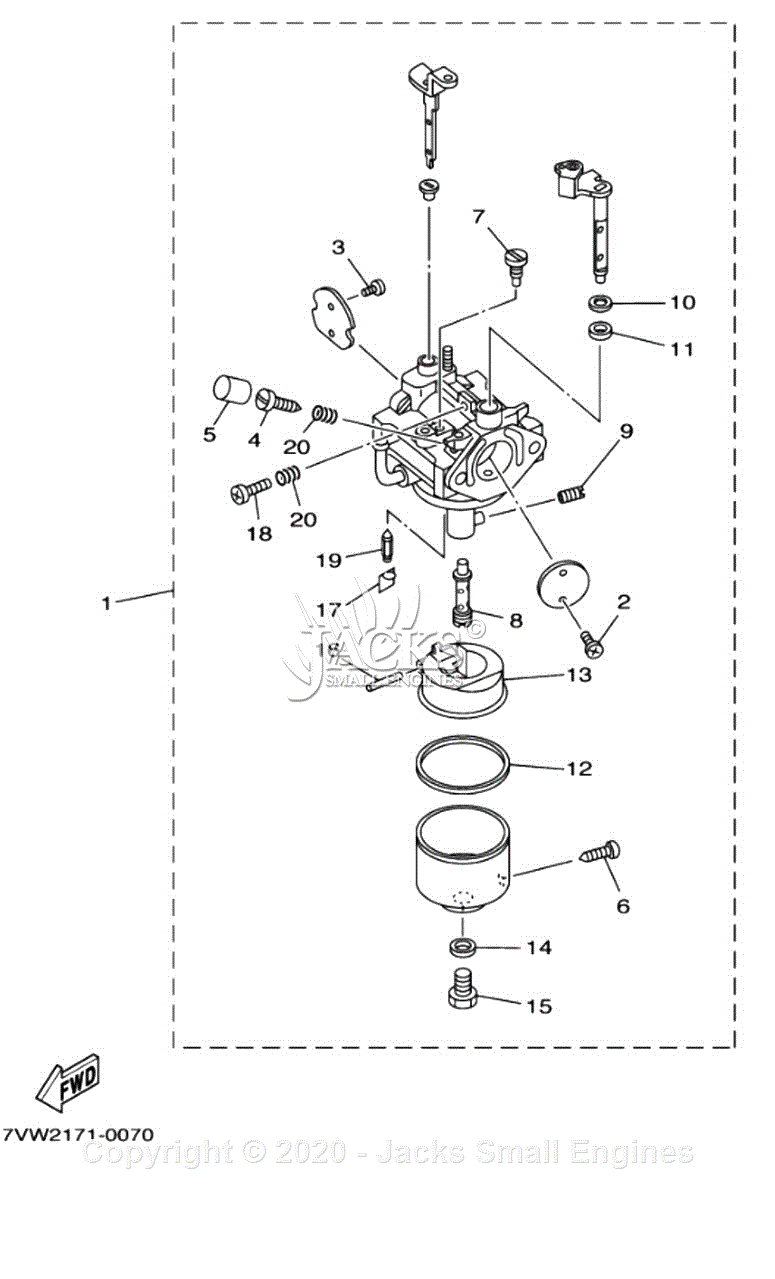 Yamaha EF4000DECA Parts Diagram for CARBURETOR