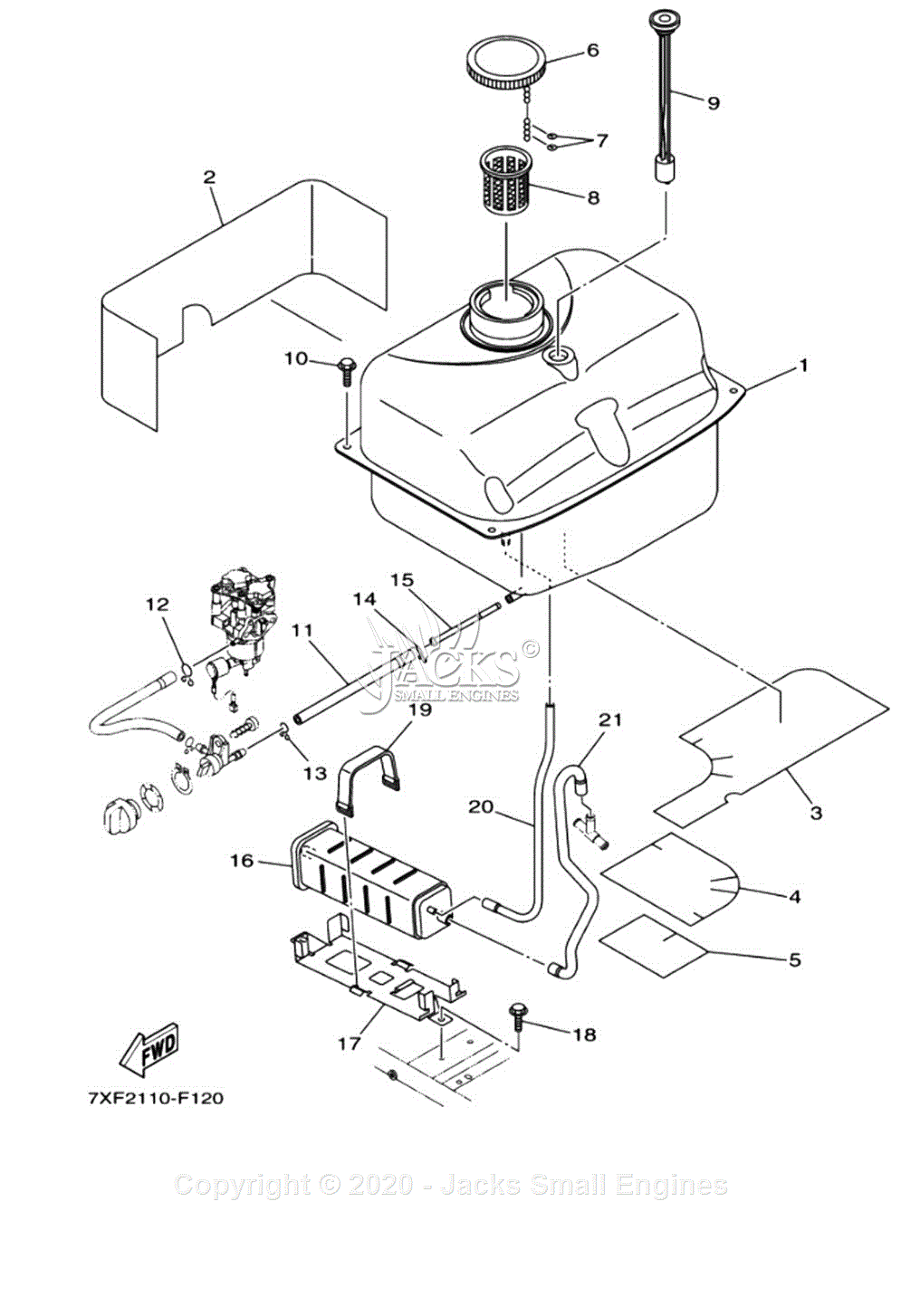 Yamaha EF4500ISE Parts Diagram for FUEL TANK