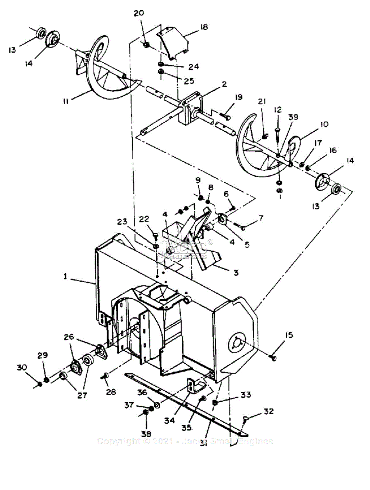 Yamaha YT6800N Parts Diagram for OPTIONAL SNOWBLOWER FRAME