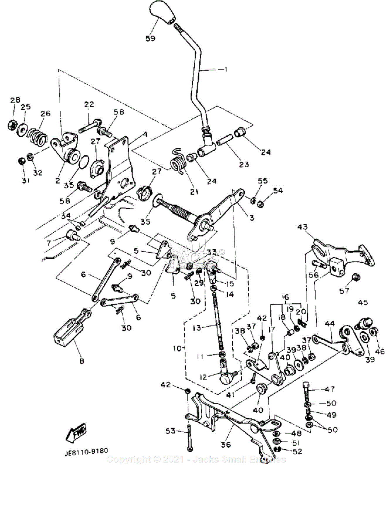 Yamaha YT6800N Parts Diagram for TRANSMISSION 2