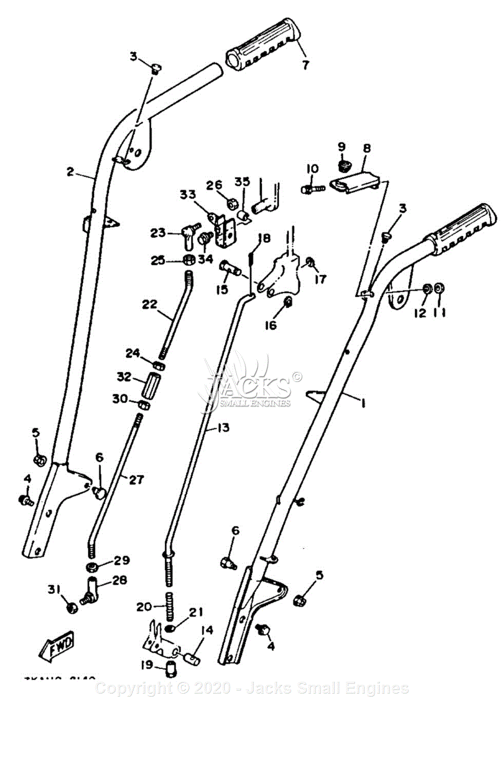 Yamaha YS624TEA Parts Diagram for STEERING - LINK