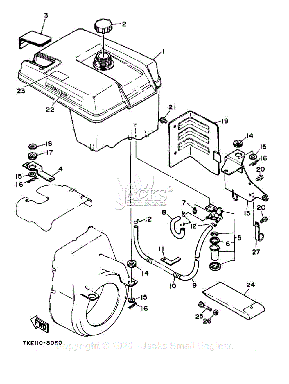 Yamaha Ys624wm Parts Diagram For Fuel Tank