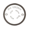 20A, 125/250V 4-prong Locking Plug