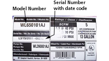 Tecumseh compressor serial number lookup