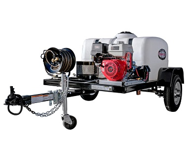 Simpson 95003 4200PSI 4GPM Cold Water Trailer Pressure Washer w/ Honda ...